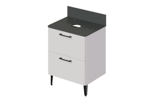 Floor cabinet Nais 2.0 60.2 cm, color ceramic frame, ceramic facade