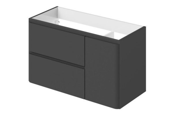 Hanging sink cabinet Roberto 99.5 cm, frame color graphite, facade graphite