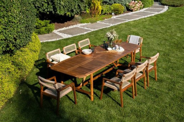 Dining set for garden and cottage Calisto for 8 persons