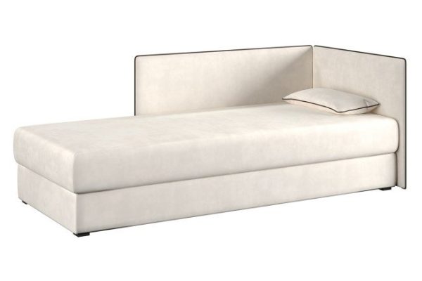 Ottoman with lifting mechanism MIA milky color