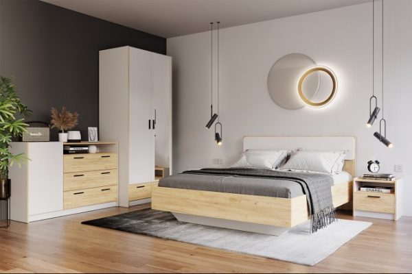 Bedroom set Ottavia White front