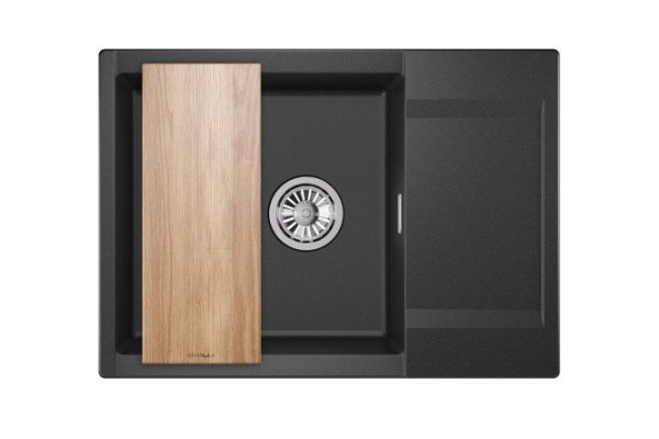 Inset sink GRANULA Estetica 7003 with drainer 70x50x22 cm