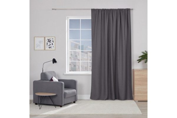 Tape curtain ESTUDI BLANCO Brenda 200x280 cm, 1 piece, gray