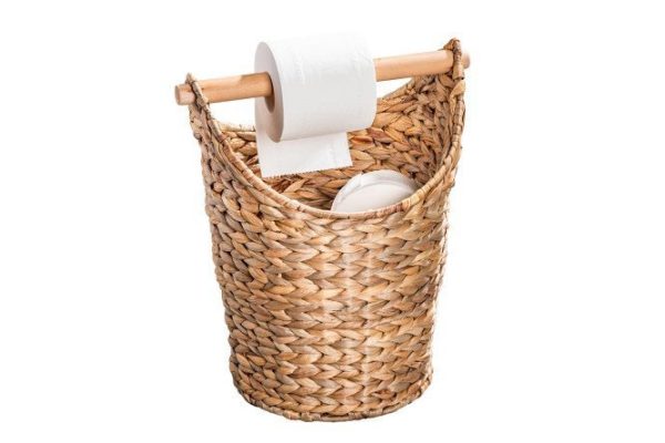 BERKRAFT Villagio basket with toilet paper holder Wood
