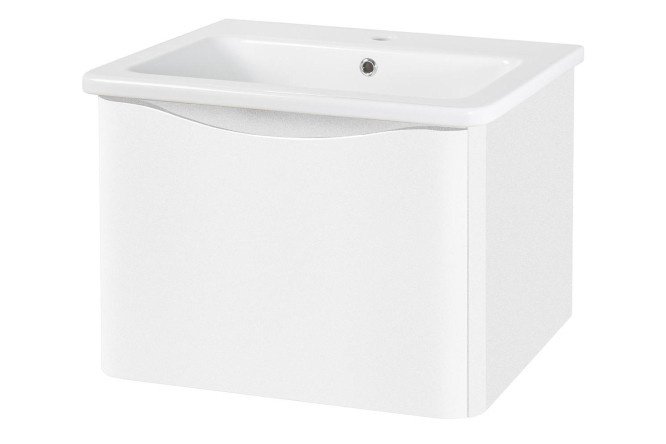 Hanging cabinet RUNO Tuscany 00-00001412 57.4 cm, frame color white, facade white