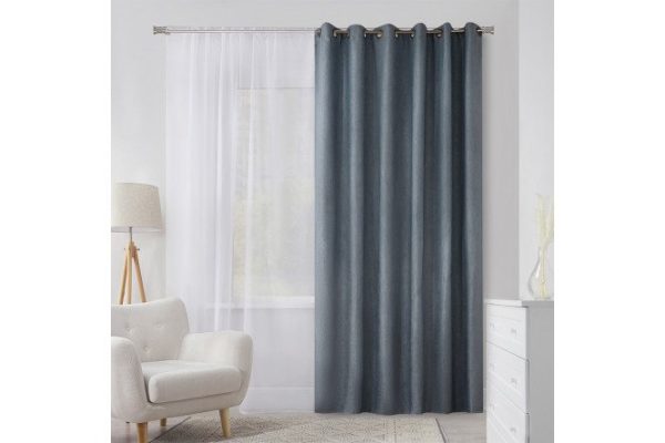 Curtain with eyelets ESTUDI BLANCO Liam 200x280 cm, 1 piece, gray