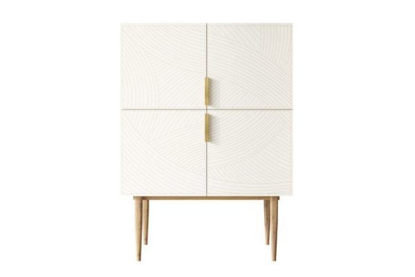 Small chest of drawers Line with 4 doors on high legs