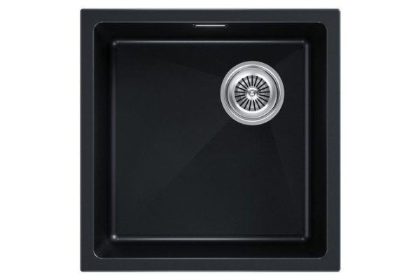 Undermount sink PAULMARK Lumi 45UNI-SKEW IT-GRANIT LU45SK-BLM 45.5x44x21 cm