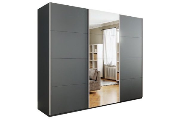 3-door wardrobe Comet 270x240x66 cm, gray diamond