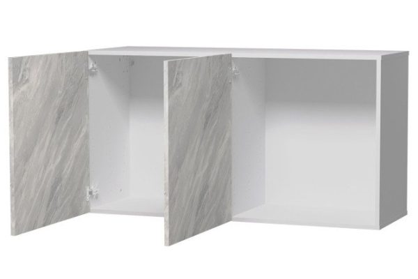 Cabinet with doors Oscar Statuario 120x64 with closers, white / statuario