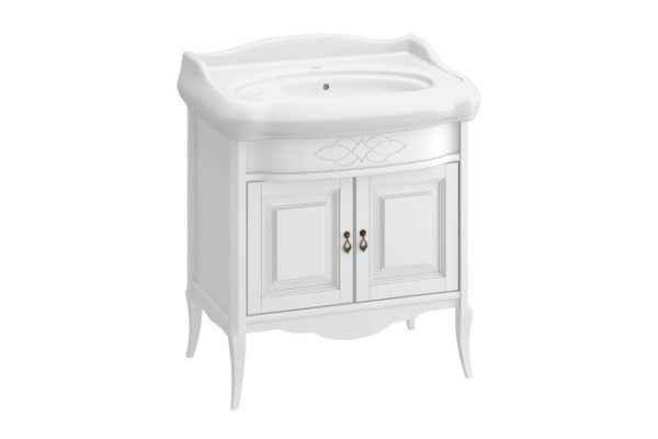 Cabinet OPADIRIS Lorenzo 71 cm, frame color matte white, facade white matte