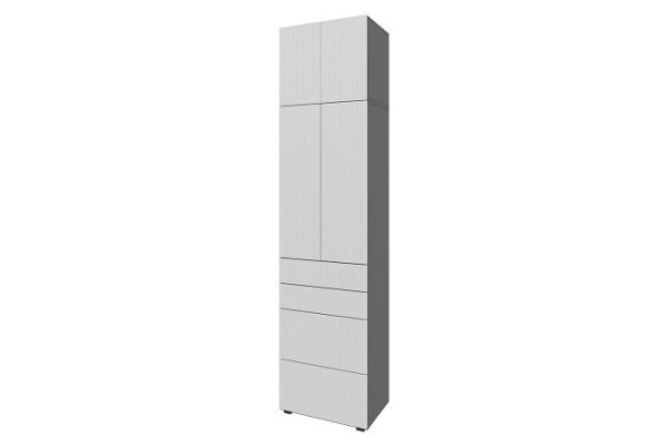 Children's wardrobe Oscar Amelie mini with mezzanine 60x244x39.6 cm
