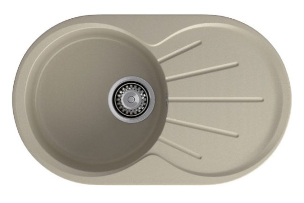 Inset sink with wing GRANFEST Rondo GF-R-750L 75x46x20 cm