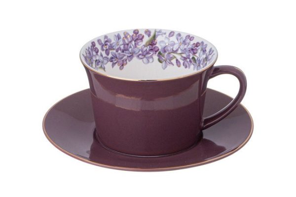 Tea pair for 1 person Lefard Lilac 250 ml, Porcelain