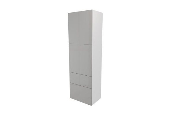 pi223lnjfbn4d2o0wvl6fwvrxjl3ob2q.jpg Wardrobe 2 doors and 2 drawers Oscar Amika 60x192 with push to open, white / dusty gray gloss