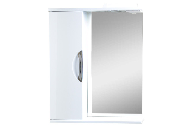 Mirror cabinet Millie with lighting Wall-hung, 65x70x16 cm, Left