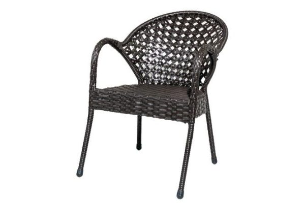 Armchair Rome frame color black, finish dark brown