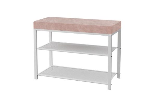 Banquette Toronto upholstery color beige, legs white