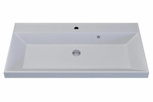 Bathroom sink Classic Quartz 291030009 Semi-built-in, 90x15x45 cm