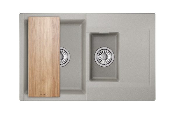 Inset sink GRANULA Estetica 7808 with drainer 78x50x22 cm