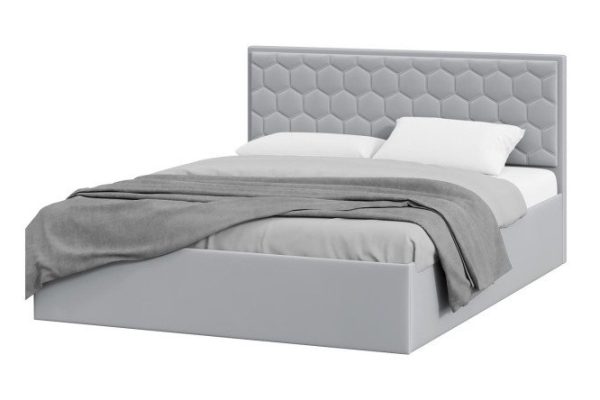 Bed with lifting mechanism Porto color light gray
