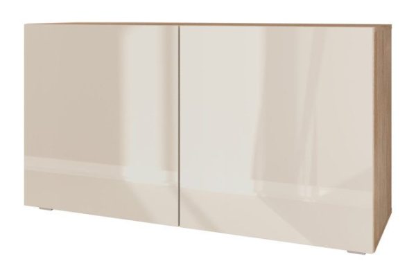 Cabinet Oscar Amika 120x64 with doors, Sonoma oak / cashmere gloss