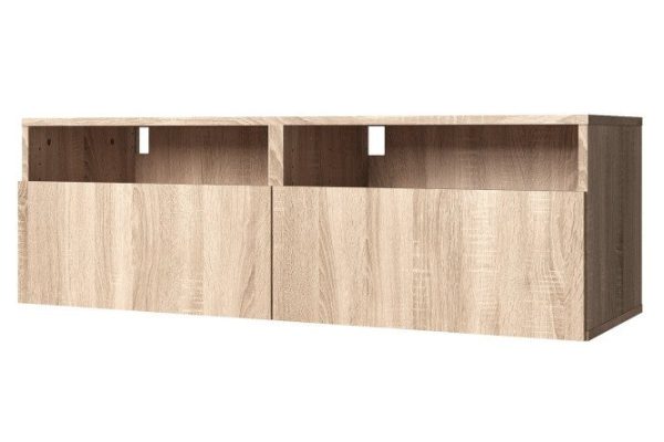 Cabinet with drawers and shelf Oscar 120x38 with push to open, Sonoma oak