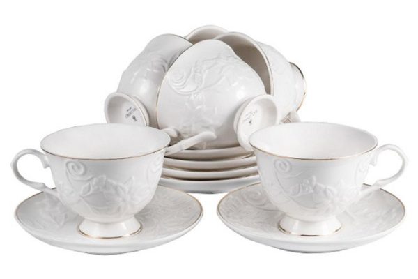 Tea set Grace 6 persons, 12 pcs., Porcelain