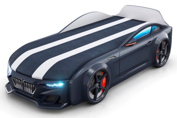 Dynamic car bed with lifting mechanism 80x200 cm color black