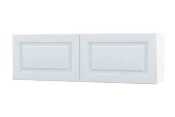 Cabinet with 2 drawers Oscar Bella 120x38 with push to open, white / white wood