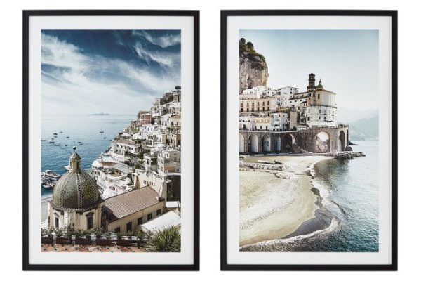 Set of framed posters Nature Italian holidays 64x94 cm