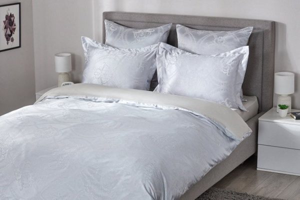 Bed linen set ESTUDI BLANCO Merea Satin jacquard 175x215 cm, 2 bedrooms