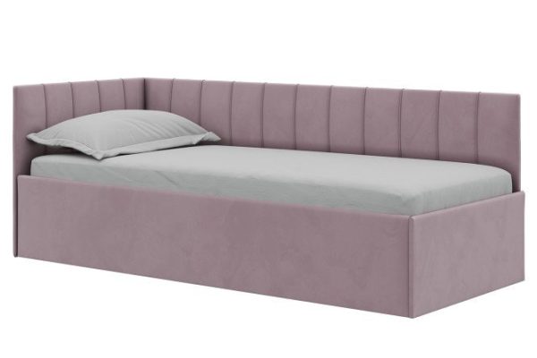 Bed with lifting mechanism Mika 90x200 cm color pink