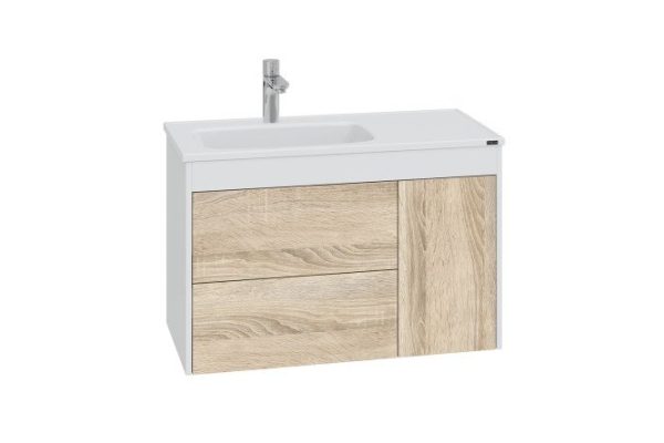 Hanging cabinet SANTA Mercury 90 700456 2 drawers 90.2 cm, frame color white, front amber, white