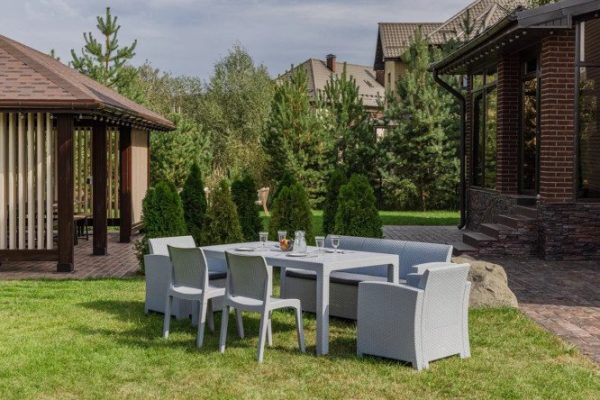 Furniture set Lana Dining color light gray