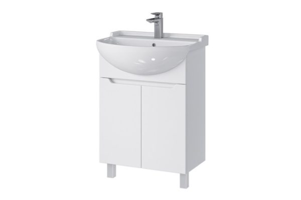 Floor stand Sanstar Line 131.1-1.5.1. 56.1 cm, frame color white, facade white