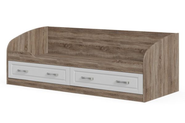 Bed with 2 drawers Provence 80x200 cm color Sonoma oak truffle, cream