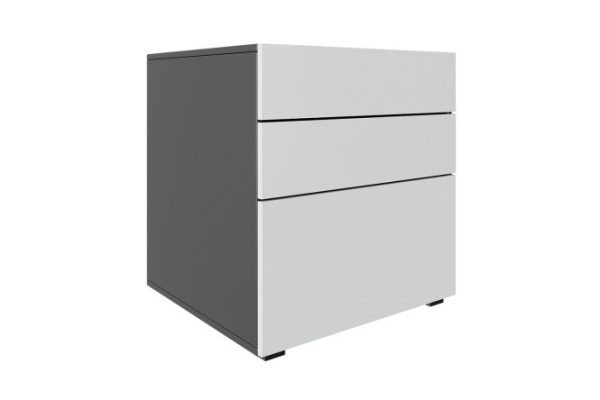 Children's chest of drawers Oscar Moon mini 60x66x39.6 cm, anthracite, talc