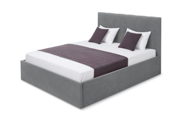 Bed with lifting mechanism Lorena color dark gray 140x200 cm