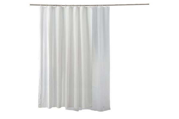Bathroom curtain, double layer MICASA Ribbon Polyester, 180x200 cm