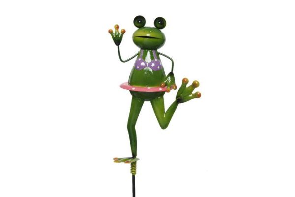 Decorative decoration on a rod Little Frog 62 cm