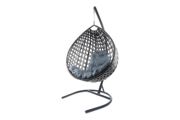 Hanging chair Drop Lux 72x186x98 cm, base and frame color gray, finishing gray