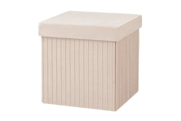 Folding pouffe with drawer Store
