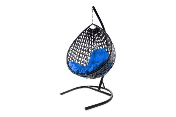 Hanging chair Drop Lux 72x186x98 cm, base and frame color black, finishing black