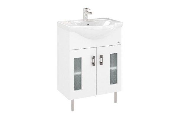 Floor stand ONIKA Crystal 106123 57.6 cm, frame color white, facade white