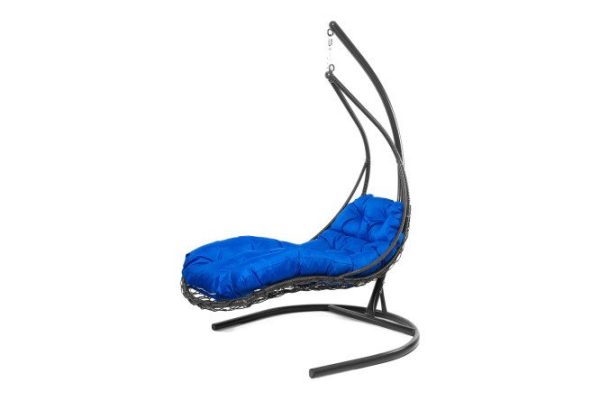 Reclining hanging chair 117x190x175 cm, base and frame color white, finishing white