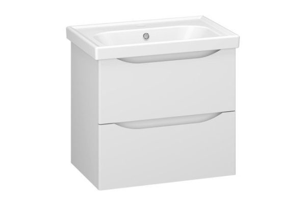 Sideboard OPADIRIS Elegance 56 cm, frame color matte white, facade white matte