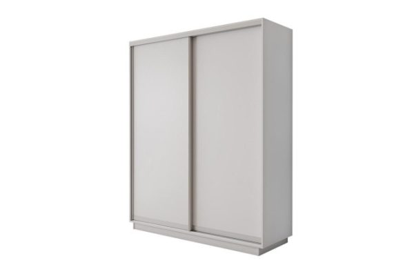 Sliding wardrobe 2 doors Slide-2 180x240x45 cm, white snow, silver