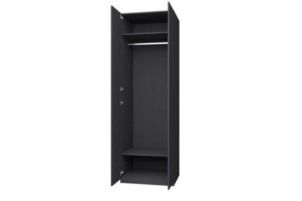 Wardrobe 2-door Oscar Line 75x236x59.6 cm, anthracite