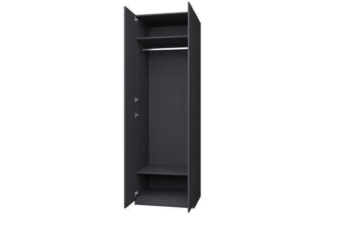 Wardrobe 2-door Oscar Line 75x236x59.6 cm, anthracite